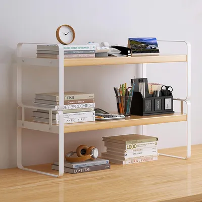 Produktbild von Stifthalter Schreibtisch-Organizer aus Holz – Regal für Schreibtischutensilien für die Schreibtischaufbewahrung, niedliche Kommoden-Top-Organisation,