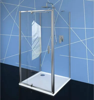 Produktbild von Polysan EASY Duschkabine drei Wänden 800-900x900mm, Drehtür, L/R Variante, Klarglas