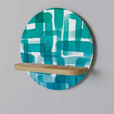 Obrázok produktu pre TURQUOISE RECTANGLE Okrúhla polica