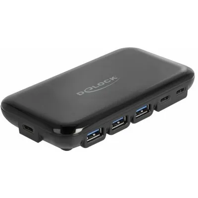 Produktbild von Delock 7 Port USB 3.2 Gen 2 Hub mit 4 USB Typ-A und 3 USB Type-C Ports