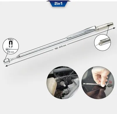 Produktbild von Brilliant Tools 2in1 Teleskop-Magnetheber mit Waschdüsenreinigungs- und einstellwerkzeug