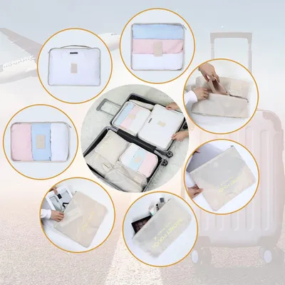 Produktbild von Reisekoffer-Organizer - 7-in-1 - Für Kosmetik, Unterwäsche und Schuhe