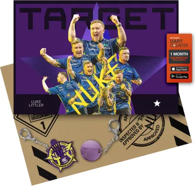 A marketing image featuring a group of people celebrating, with a product card and accessories in the foreground.