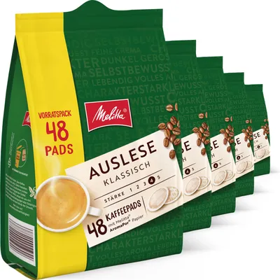 Produktbild von Melitta Auslese klassisch Pads, Kaffeepads für Pad-Maschinen, Vorratspack