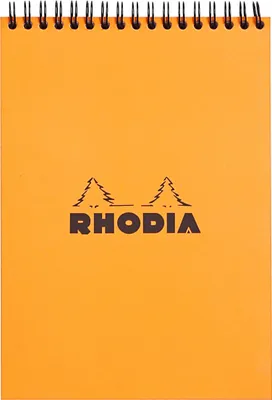 Produktbild von Rhodia 5x Spiralblock Rhodia Notepad A5, 80 Blatt liniert 80g - Orange 16501C