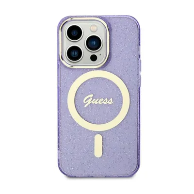Obrázek produktu pro Guess Glitter Gold MagSafe - pouzdro pro iPhone 11 (fialové)