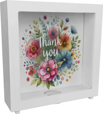 Produktbild von Thank you Rahmen Spardose aus Holz