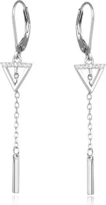 Image de Boucles d'oreilles en argent avec zircons AGUC1975