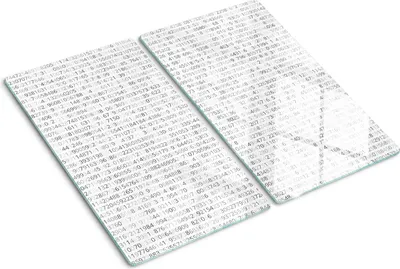 Produktbild von Tulup Glas-Herdabdeckplatte - 2x30x52cm - Glaskeramikkochfeld-Abdeckung Spritzschutz Zweiteilig Binärcode