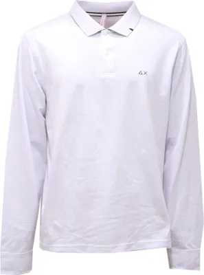 Productafbeelding van 7856AF herenpolo SUN 68, witte katoenen poloshirt voor heren