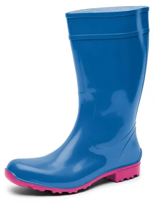 Produktbild von Ladeheid Damen Gummistiefel LA-967 (Blau/Rosa, 38 EU)