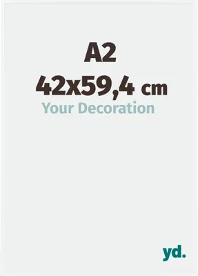 A graphic displaying product size and a tagline.