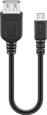 Immagine prodotto di Goobay 95193 Adattatore USB 2.0 Hi-Speed 0,2 m, presa USB 2.0 (tipo A) - presa USB 2.0 (tipo A) > microspina USB 2.0 (tipo B)