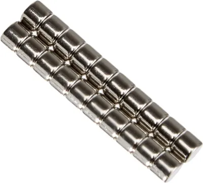 Imagen del producto de Imanes de neodimio N42, 4 mm x 3 mm, 20 unidades, gran poder de sujeción, ideales para uso doméstico y de oficina
