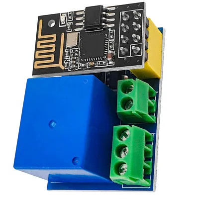 Obrázek produktu pro AZ-Delivery Mikrokontrolér ESP8266-01S ESP-01S WiFi modul 5 V s adaptérem pro relé, 1x relé ESP01