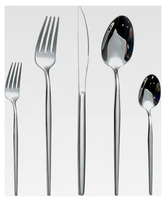 Produktbild von 30-teiliges Besteckset für 6 Personen mit Messern, Gabeln und Löffeln, Edelstahl Essbesteck für Familie, Party, Hotel und Restaurant, Silber Tafelbesteck, Spiegelpoliert und Spülmaschinenfest