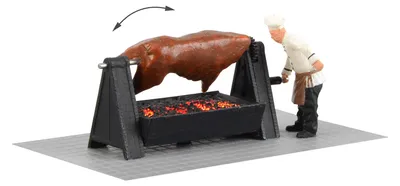 Produktbild von Viessmann 1552 - H0 Grill mit drehendem Ochsen - Neu