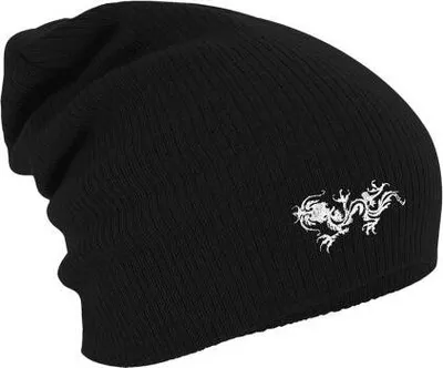 Produktbild von Longbeanie Slouch-Beanie Wintermütze Drache 54560 Color - schwarz