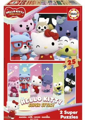 Produktbild von EDUCA Holzpuzzle Hello Kitty 2x25 dlks