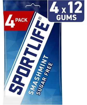 Produktbild von Sportlife Smashmint Kaugummi 72g – Erfrischender Minzgeschmack, langanhaltend