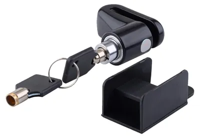 Image de Antivol à disque pour vélo avec clé, portable, anti-effraction, pour VTT, noir