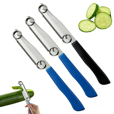 3er Set 2-in-1 Gemüseschäler und -hobel, 22 cm, Edelstahl