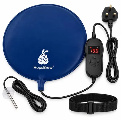Gärungswärmematte mit Thermostat, 30 cm, 25 W, für Bier und Wein