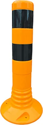 Produktbild von Flexipfosten gelb mit schwarzen Streifen, Polyurethan, Ø 80 mm, Höhe 450 mm