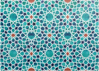 Produktbild von Geometrische Muster – Bodenschutzmatte – Stuhlunterlage 140x100 cm – Rutschfest – Hartbodenmatte