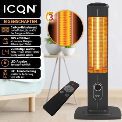 Produktbild von Terrassenheizung – Standheizung – Infrarot-Kohlefaser – 2300 Watt – Fernbedienung