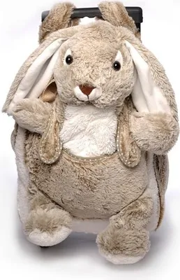 Produktbild von Kinder Trolley Hase grau Kuscheltier Plüschtier Schmusetier Stofftier
