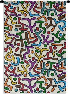 Produktbild von MuchoWow® Wandteppich Wandbehang Abstrakt - Muster - Afrika 60x90 cm Tapisserie Dekoration Wandtuch - Foto-Teppich - Abwaschbar