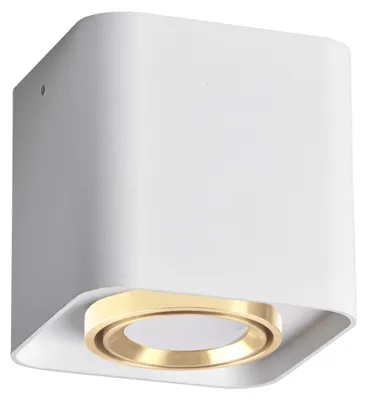 Obrázek produktu pro Spot XENO, bílý a zlatý, 1xGU10x10W, hliník, rozměry: 9,8 x 10 x 10 cm, IP20, Polux