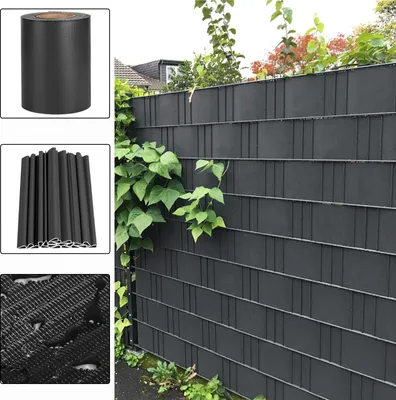 Obrázek produktu pro LARS360 4x Privacy Strips PVC Double Bar Mesh Privacy Film s upevňovacími klipy Privacy Bar Mesh Fence Windbreak Opaque Fence for Garden Fence Balcony