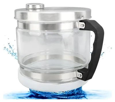 Produktbild von 4-Liter-Glasbehälter zur Aufbewahrung von destilliertem Wasser, geeignet für den Heimgebrauch und Kosmetikarbeitsflächen