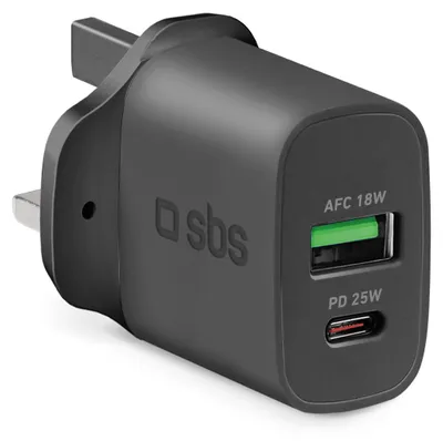 Image de SBS Chargeur de voyage PD 25W avec prise UK