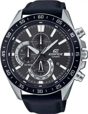 Obrázek produktu pro Pánské hodinky Casio Edifice, řemínek z pravé kůže, černé