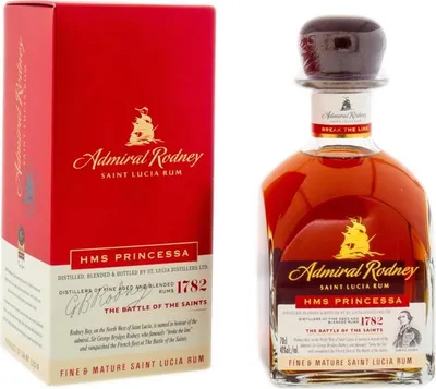 Produktbild von Admiral Rodney Rum St. Lucia HMS Princessa + Box 700ml 40% Vol.