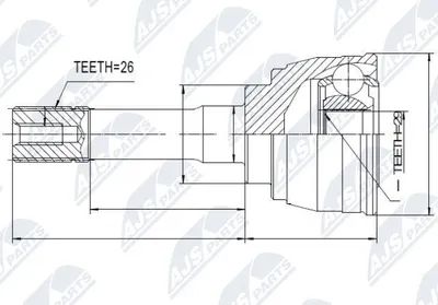Produktbild von NTY Gelenksatz Antriebswelle Radseitig für SUZUKI Grand Vitara I SUV (FT, HT) NPZ-SU-027