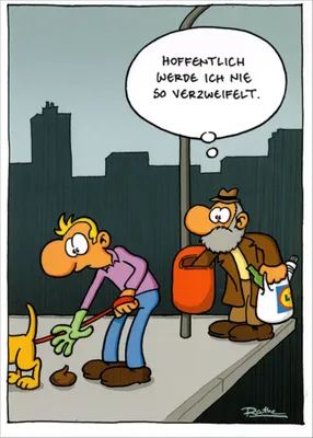 Produktbild von Cartoon-Postkarte Ralph Ruthe "Hoffentlich werde ich nie so verzweifelt."
