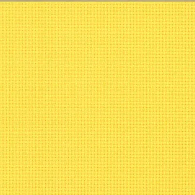 Produktbild von Permin Precut 14 ct. Aida 357 Farbe 337 Gelb, Handarbeitsstoff für Kreuzstich 43x50 cm