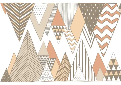 Image de Stickers muraux – Décoration de chambre à coucher/salon – Immense motif de montagnes scandinaves RONCADOR – 80 x 120 cm