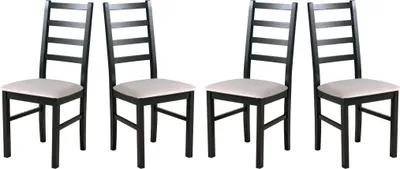 Image de Chaise de salle à manger - Set 4x Nilo 8 , noir, paros 2
