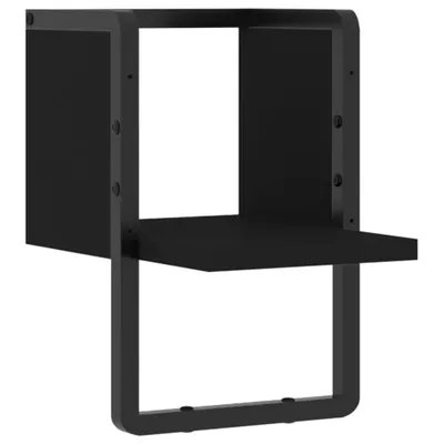 Obrázek produktu pro Nástěnná police s tyčí černá 20 x 25 x 30 cm