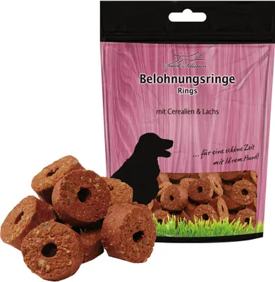 Produktbild von Schecker 3x 500g Belohnungsringe Cerealien & Lachs - leckere, weiche Leckerli für Hunde
