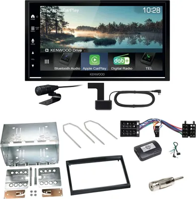 Produktbild von Kenwood DMX7722DABS Android Auto CarPlay Einbauset für Peugeot 307 Citroen C2 C3