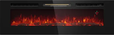 Produktbild von Klarstein Deko Kamin mit LED-Flammen, Elektro-Kamin mit Heizung und Kaminfeuer, 1800W Elektrischer Kamin Elektrisch mit Fernbedienung, Timer & Einstellbarer Thermostat, Sparsame Elektrische Kamine