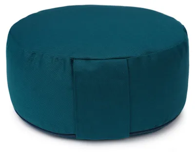 Produktbild von yogabox Yogakissen Glückssitz® Classic D - regional hergestellt - petrol 30 x 30 x 13 cm  Buchweizenschalen