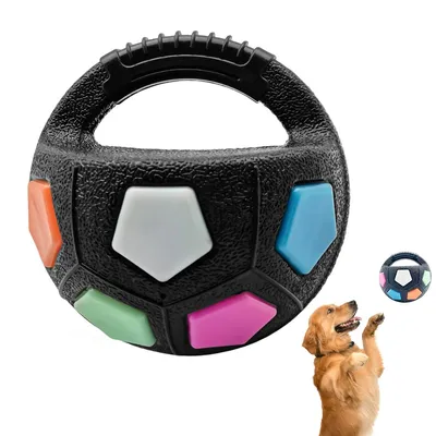 Produktbild von Hundespielzeug für aggressive Kauer, interaktiver Fußballball, Beruhigungsball, für Training, Spiele & Wasserspaß