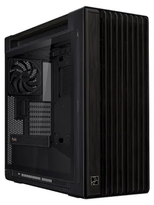 Produktbild von ASUS ProArt PA602 Wood Edition Modern Black - Tempered Glass Panel, Midi Tower, PC, Schwarz, Holz, ATX, DTX, EATX, micro ATX, Mini-DTX, Mini-ITX, Metall, Holz, Gaming